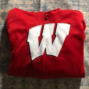 Red Wisconsin Hoodie